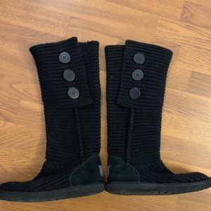 Ugg Women's Classic Cardi Boots, Black, Size 7